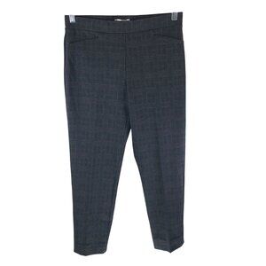 89th + Madison Womens Pull On Dress Pants Skinny Plaid Stretch Gray M